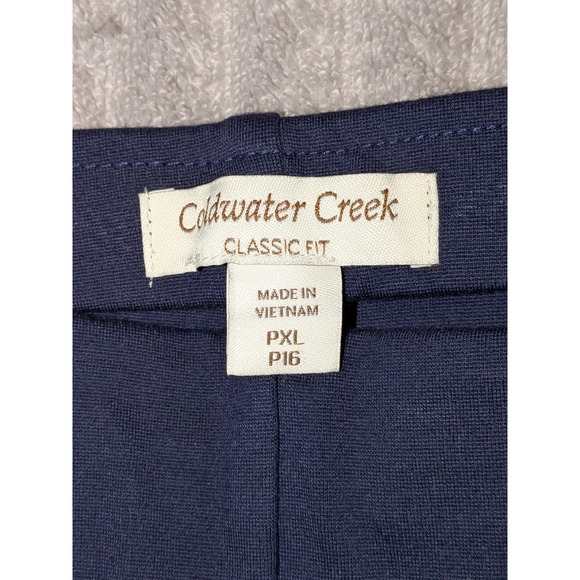 Coldwater Creek Classic Fit Pull On Straight Leg Pants Plus Size PXL 16 Navy NWT - Picture 3 of 9